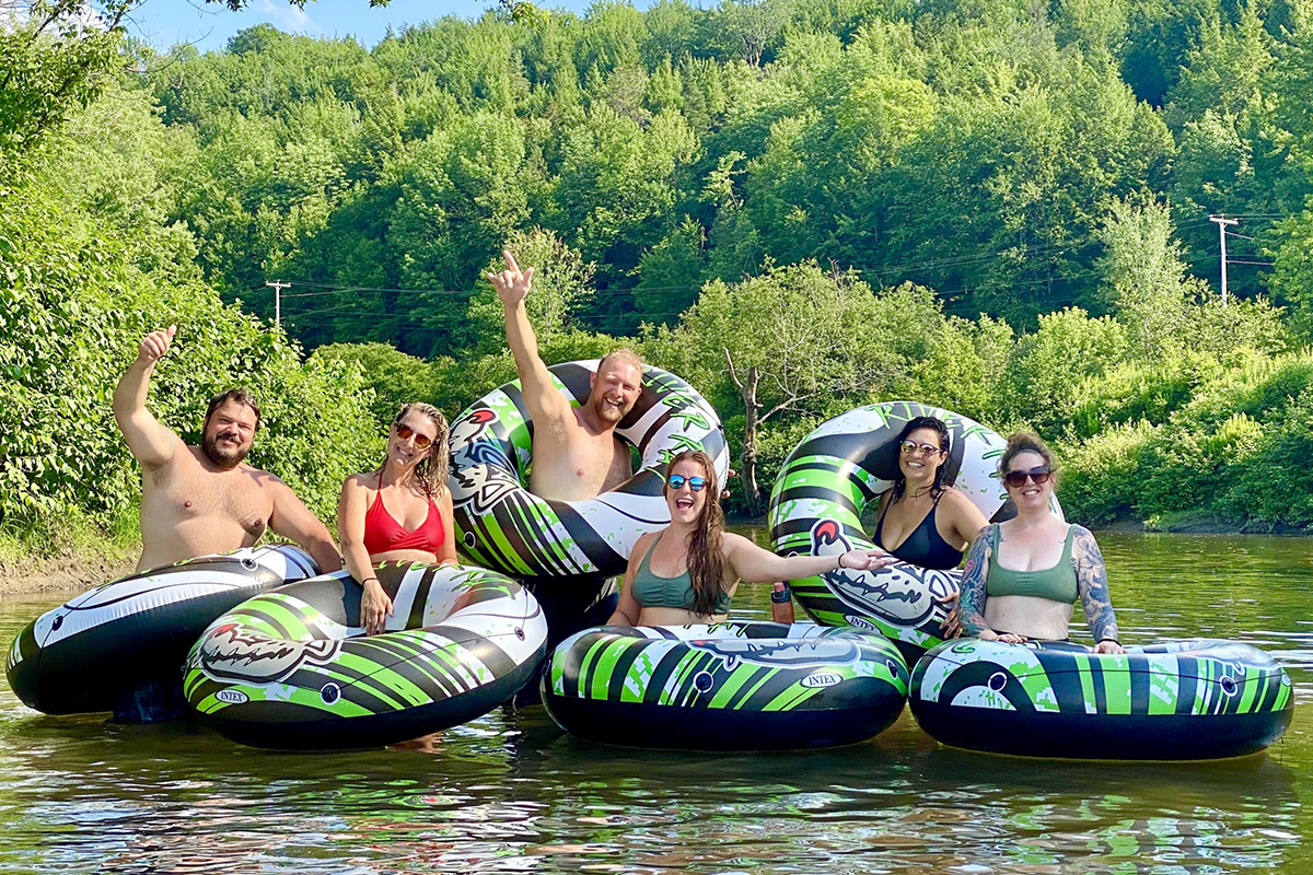 Station O'Kataventures - tube descent - Located in Mansonville in the Eastern Townships at Camping Nature Plein Air